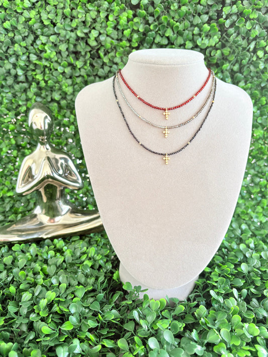 Crystal Cross Necklaces