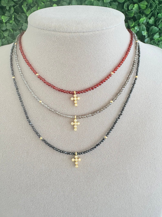Crystal Cross Necklaces