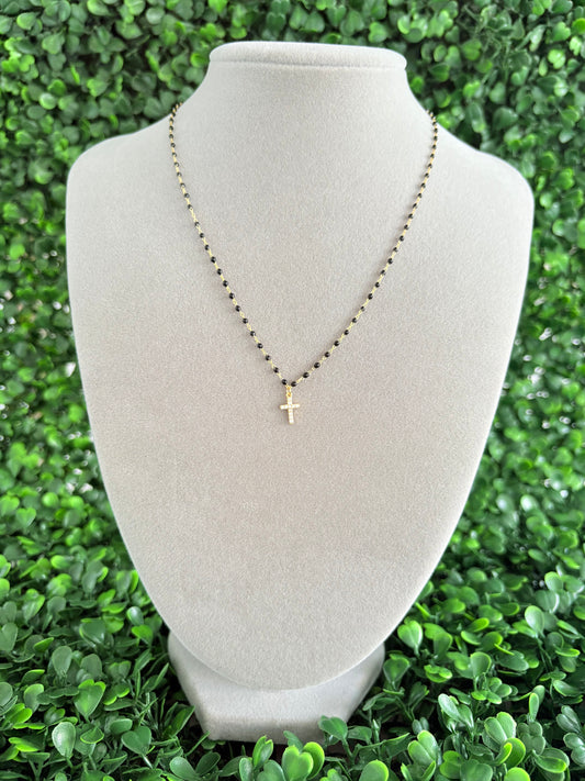 Aura Mini Cross Necklace