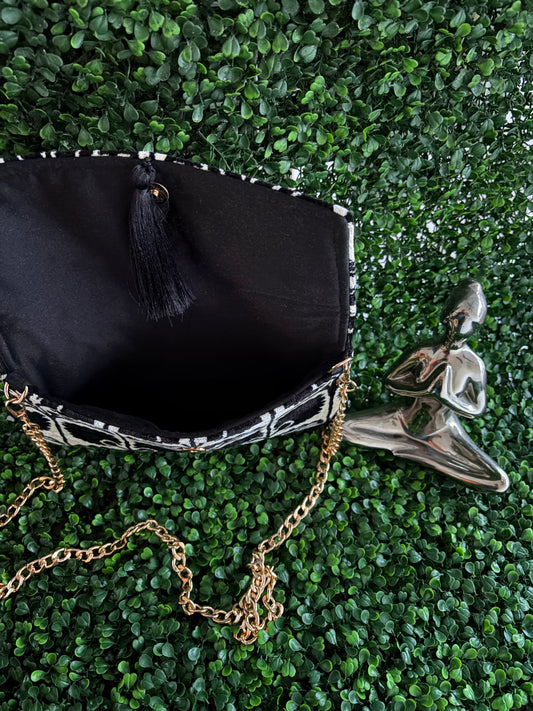Black Blossom Clutch